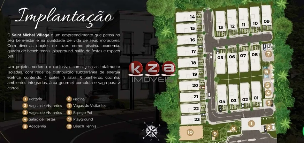 Imagem Casa em Condomínio de Luxo à Venda em Vinhedo-SP - 3 quartos, 3 suítes, 3 salas, 5 banheiros, 2 vagas - Saint Michel Village - 150m².