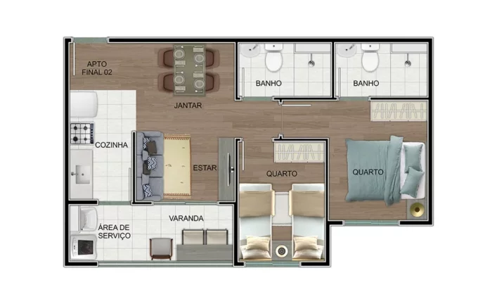 Imagem VISION PENHA - EMCCAMP - Aptos de 47m², 2 dorms, com excelente localização da região da Penha!