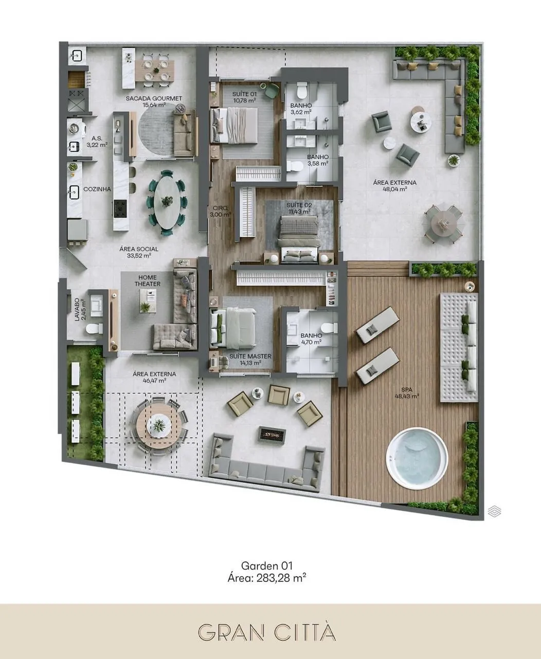 Imagem Apartamento com vista para o mar à venda com 141.11m2 por R$ 3.430.350,00