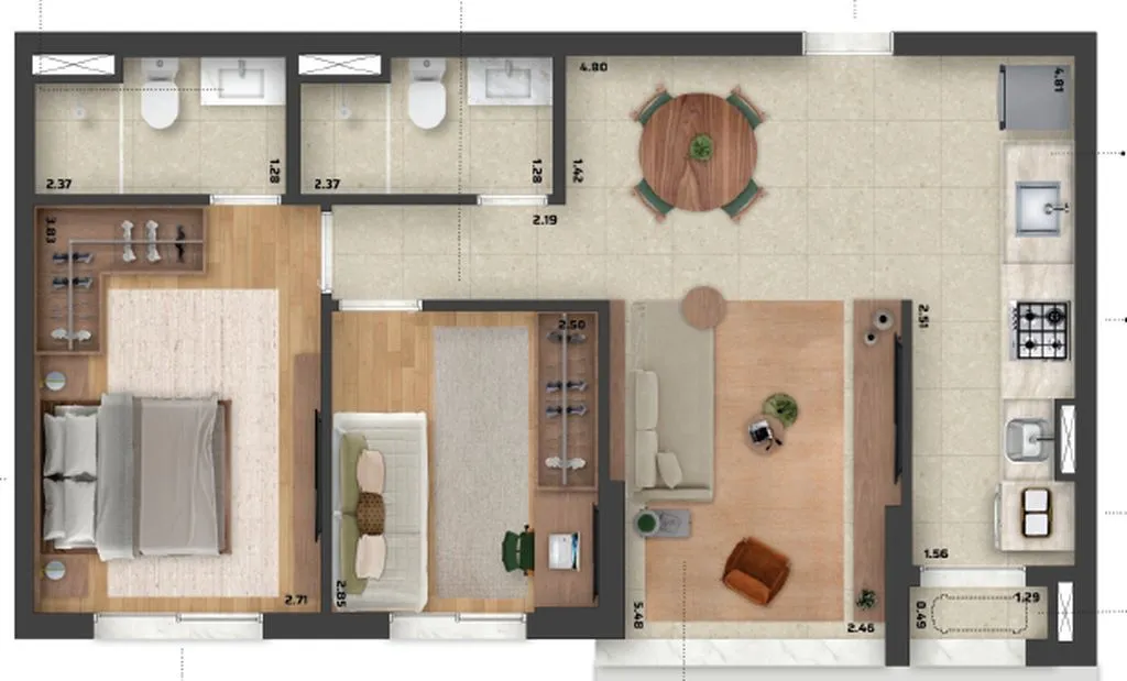 Imagem Flat à venda, 25 m² por R$ 252.943,00 - Manaíra - João Pessoa/PB