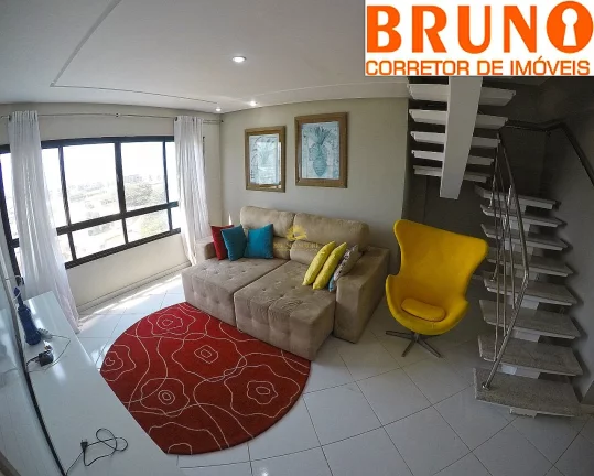 Imagem Maravilhosa cobertura duplex com prédio de frente para o mar com 4 suítes, dependência de emprega...