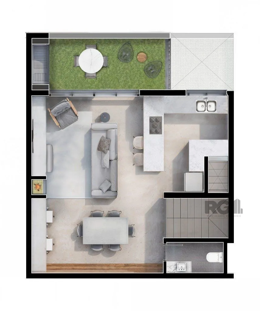 Imagem CASA CONDOMíNIO - 3D/1 suite - 196,27 m²- 2 vagas - TRISTEZA