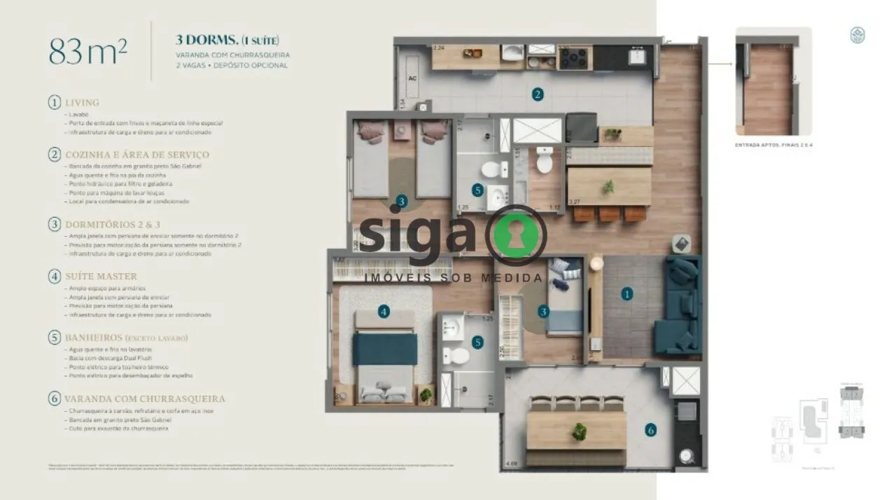 Imagem Apartamento para venda na Vila Andrade 03 dormitórios, São Paulo - SP
