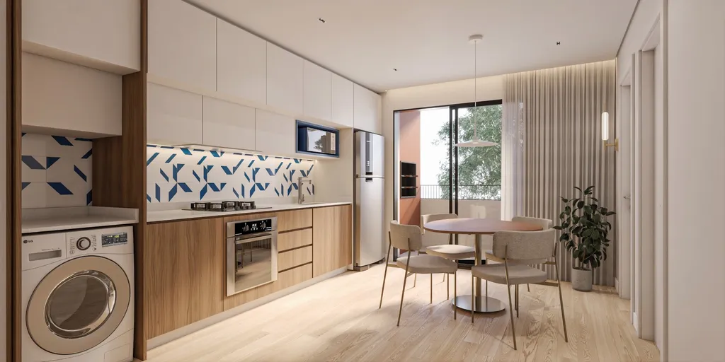 Imagem Apartamento à venda em Curitiba-PR, Boa Vista: 2 quartos, 1 suíte, 2 banheiros, 1 vaga, 56,46 m² de área.