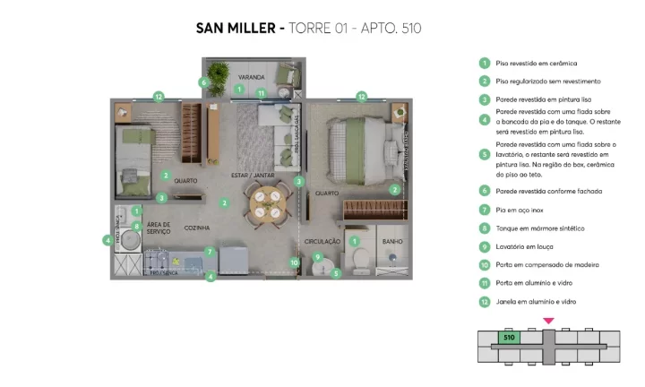 Imagem SAN MILLER - MRV - Aptos de 32,47m² a 34,09m², em excelente localização da zona norte de SP!!