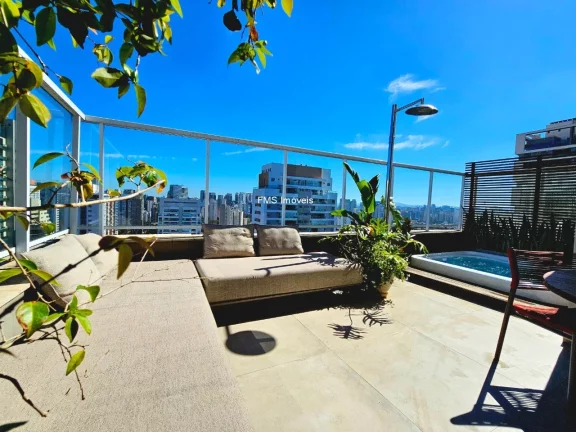 Imagem Cobertura de luxo à venda em São Paulo-SP, Cidade Monções: 3 quartos, 3 suítes, 3 salas, 4 banheiros, 3 vagas, 230m².
