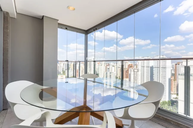 Imagem Imperdível apartamento para locação na Vila Nova Conceição com 1 suíte, 2 banheiros e 2 vagas de garagem. Confira!