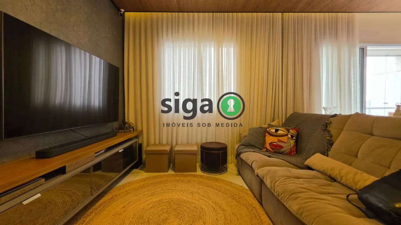 Imagem Apartamento à venda no Brooklin com 117m², 3 suítes, varanda gourmet, andar alto e lazer completo