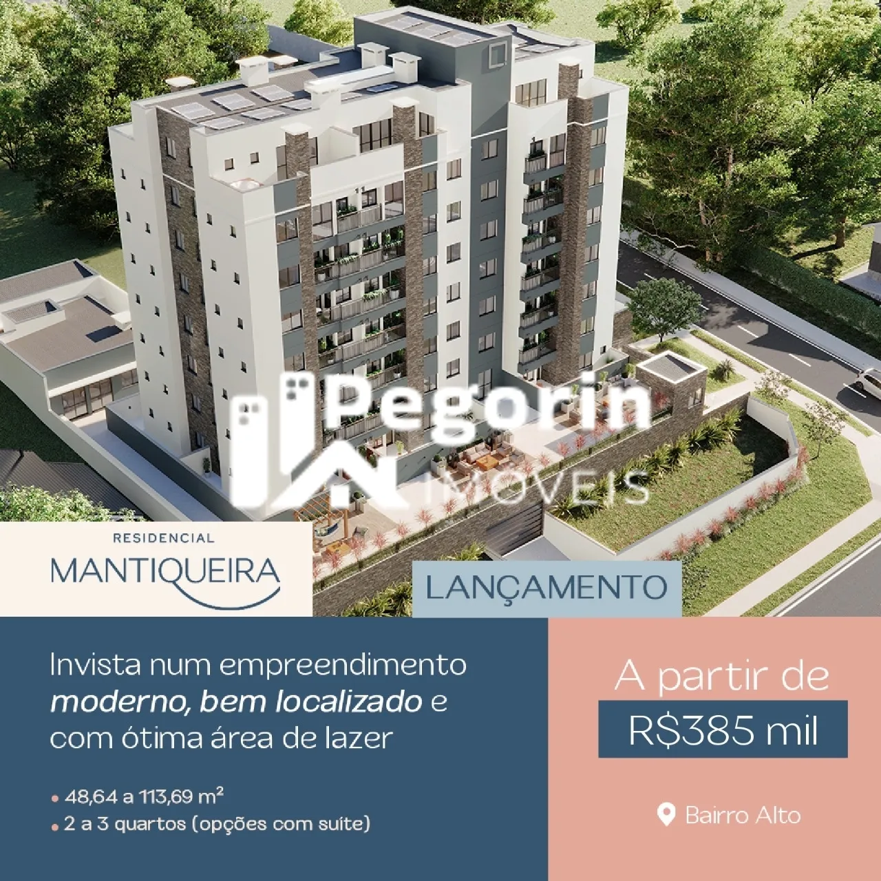 Imagem Apartamento à venda em Curitiba, Bairro Alto, com 2 quartos, 56,00m²
