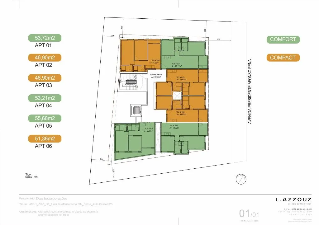 Imagem Apartamento com 2 dormitórios à venda, 46 m² por R$ 488.996,00 - Bessa - João Pessoa/PB