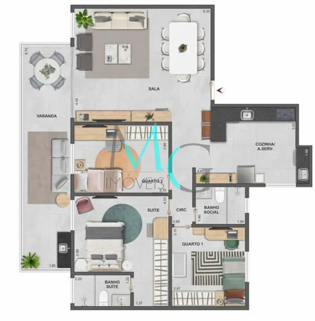 Imagem Apartamento à venda 2 Quartos 1 Suite 1 Vaga 82.62M² Barra da Tijuca Rio de Janeiro - RJ | Basílio Tijuca