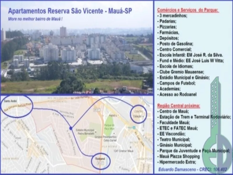 Imagem Apartamento de 2 quartos à venda no Parque São Vicente, Mauá-SP 47m², Condomínio Reserva Itaúnas e São Vicente