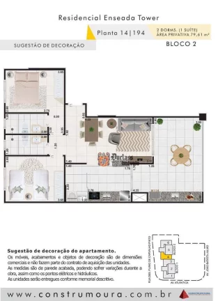 Imagem Apartamento com 2 dormitórios à venda, 79,61 m² a partir de R$ 636.880,00 - Jardim Virginia - Guarujá/SP