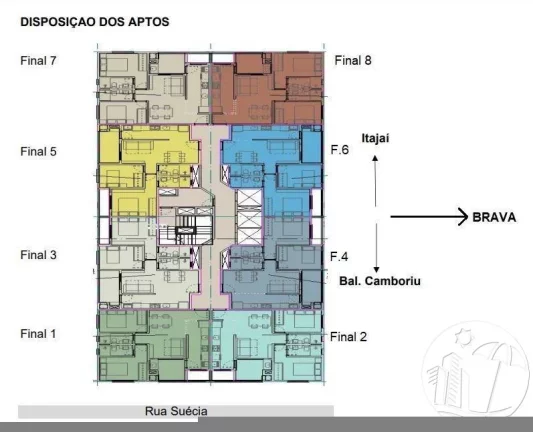 Imagem Apartamento Praia Brava no Privilége Residence com 2 Quartos