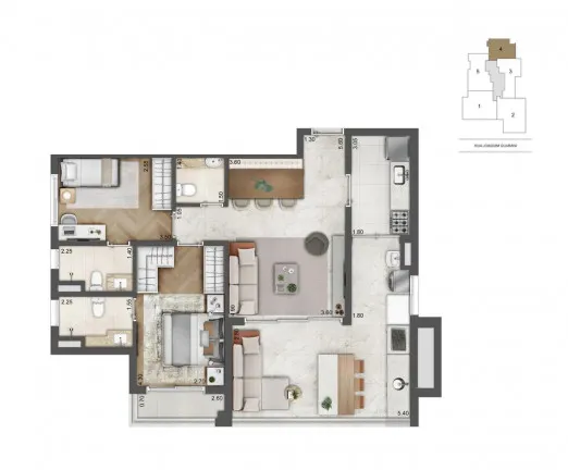 Imagem Apartamento com 2 Quartos à Venda, 91 m² em Jardim das Acácias - São Paulo