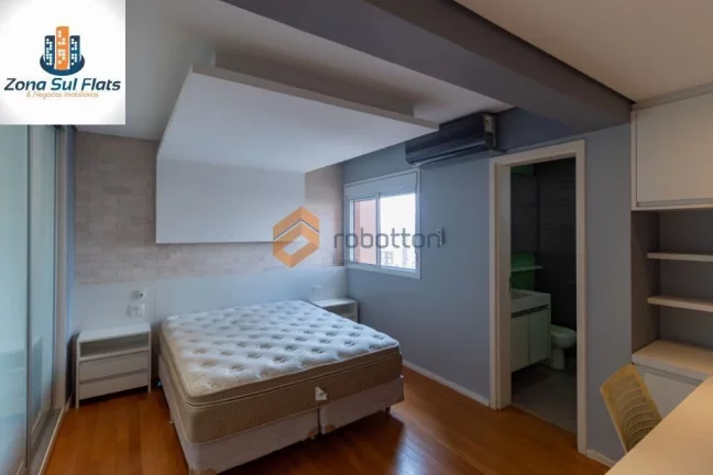 Imagem Apartamento Para Alugar no Brooklin Com 1 Suíte e 2 Vagas - Varanda Gourmet
