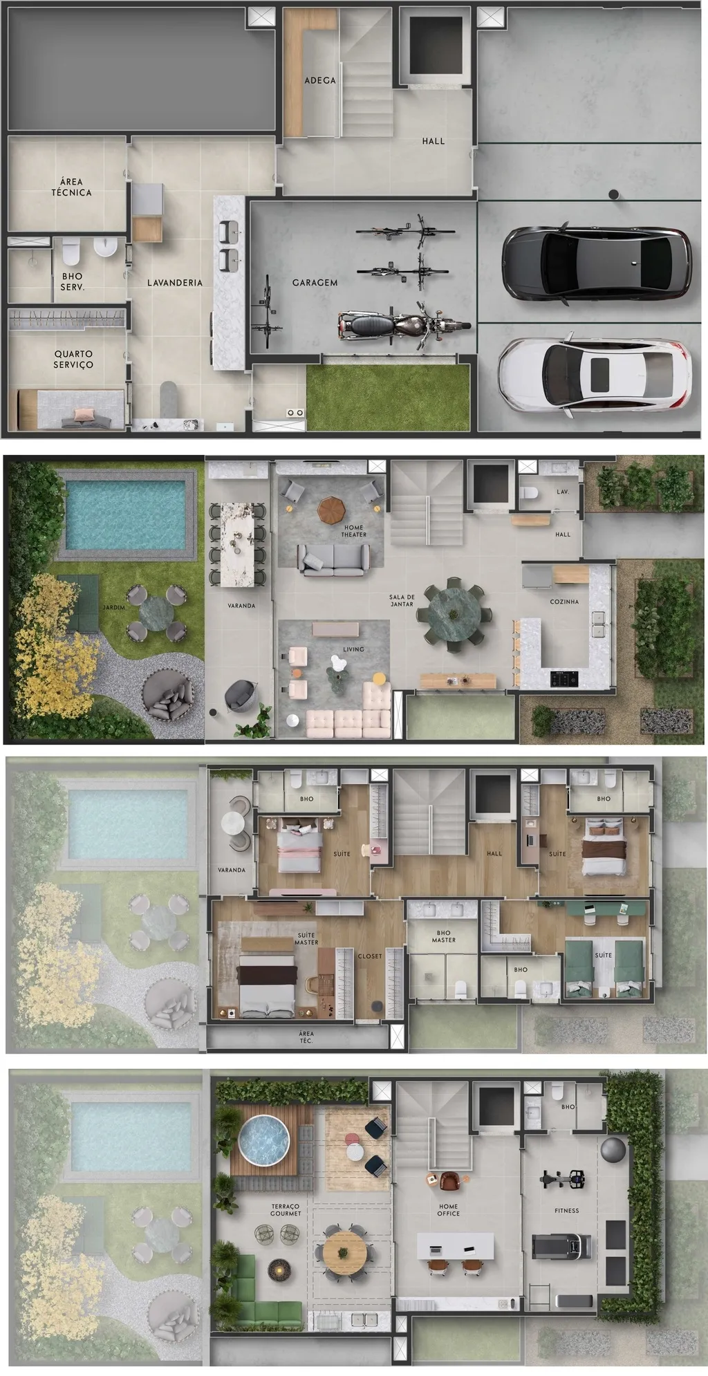 Imagem Um residencial que encanta tanto na arquitetura - com seu rooftop que permite o vislumbre panorâmic...