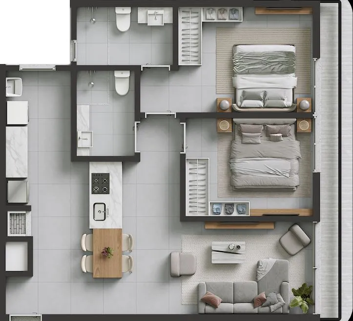 Imagem Apartamento à venda em Canela, Centro , com 3 quartos, 110.15m2