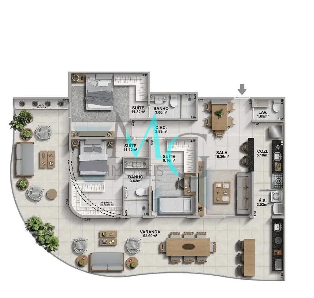 Imagem Cobertura Horizontal à venda 3 Quartos 3 Suites 3 Vagas 120.83M² Recreio dos Bandeirantes Rio de Janeiro - RJ | Ondara