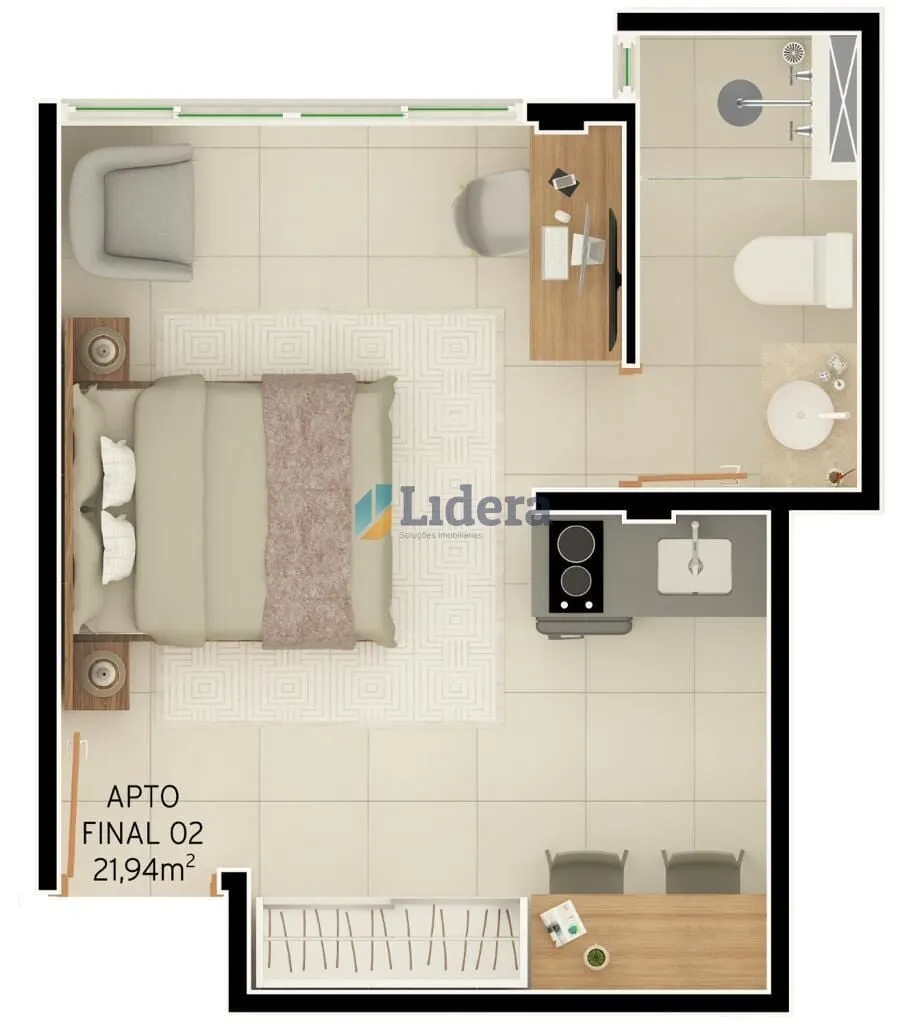 Imagem Flat - 24,95 m² - Intermares, Cabedelo/PB