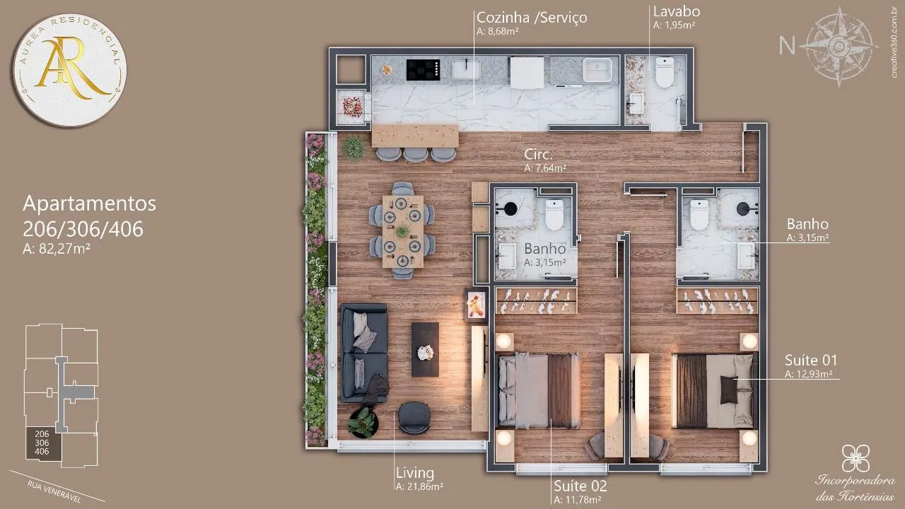 Imagem Apartamento à venda em Gramado, Av. Central, com 1 quarto, 53.88m2