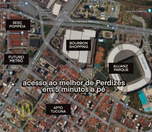 Imagem Apartamento à Venda: 98 m², com 2 dormitórios e 1 vaga. Perdizes