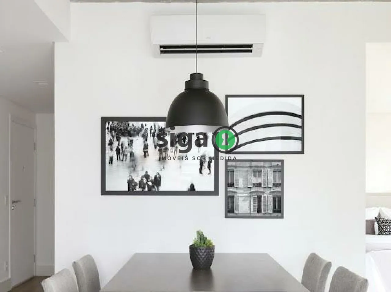Imagem Studio com 64m², no Brooklin, com 1 quarto, 2 banheiros e 1 vaga, Mobiliado para Locação