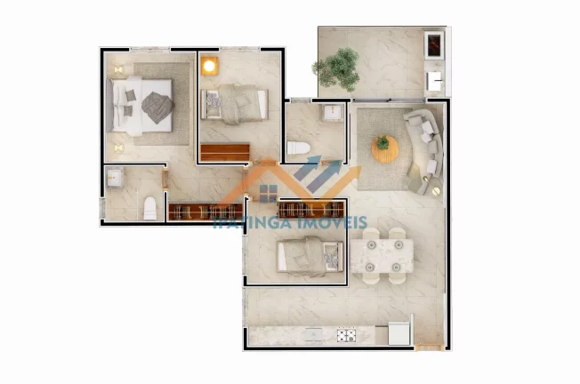Imagem Apartamento 3 quartos no Bela Vista - Ipatinga