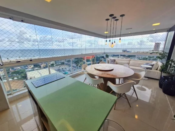Imagem Apartamento de alto padrão com três suítes varanda gourmet vista mar a venda em Patamares