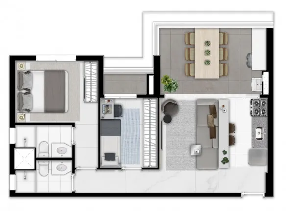 Imagem Apartamento com 2 Quartos à Venda, 59 m² em Santo Amaro - São Paulo