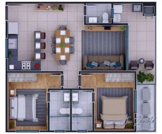 Imagem APARTAMENTO EM CAIOBÁ 2 QUARTOS SENDO 1 SUÍTE E 2 VAGAS DE GARAGEM!!!