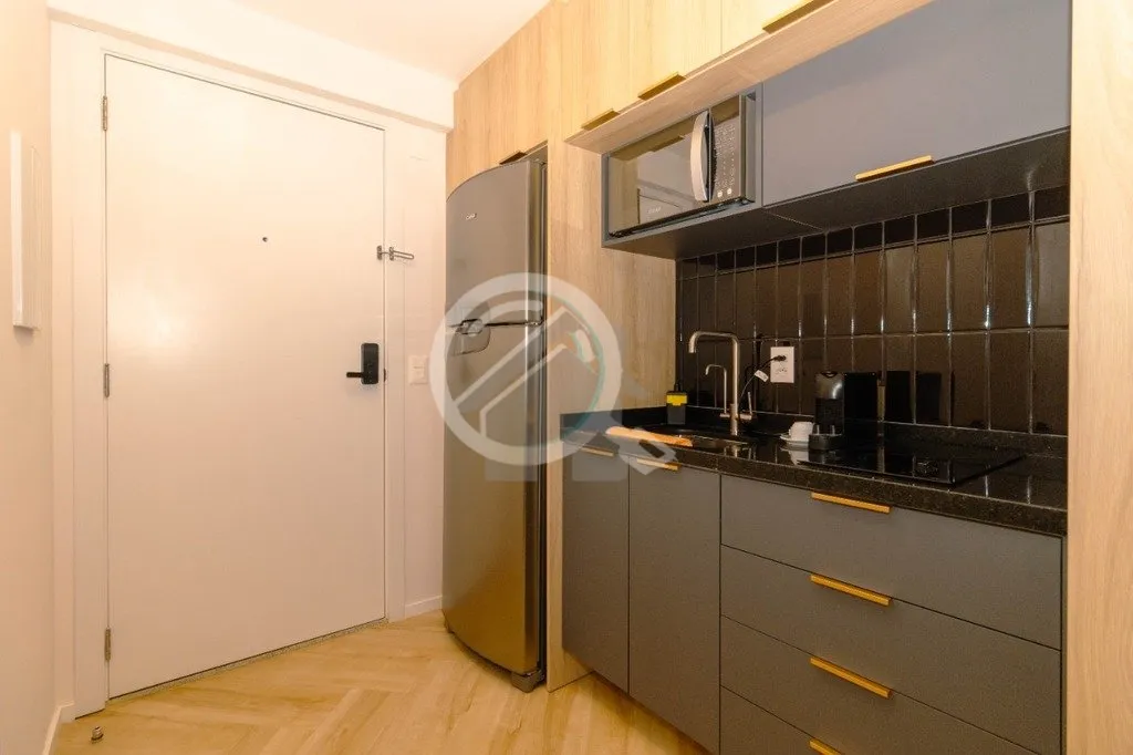 Imagem Studio novo, mobiado e aconchegante de 28m² com ótima iluminação, cozinha planejada e equipada, ...