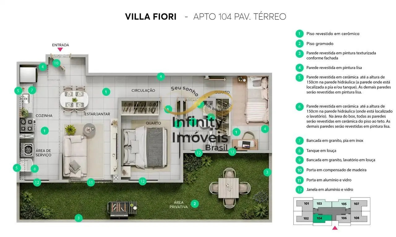 Imagem Villa Fiori - Apartamento à venda no bairro Alípio de Melo - Belo Horizonte/MG