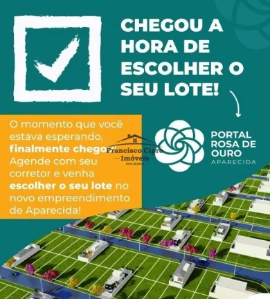 Terreno à venda no bairro Portal Rosa de Ouro - Aparecida/SP