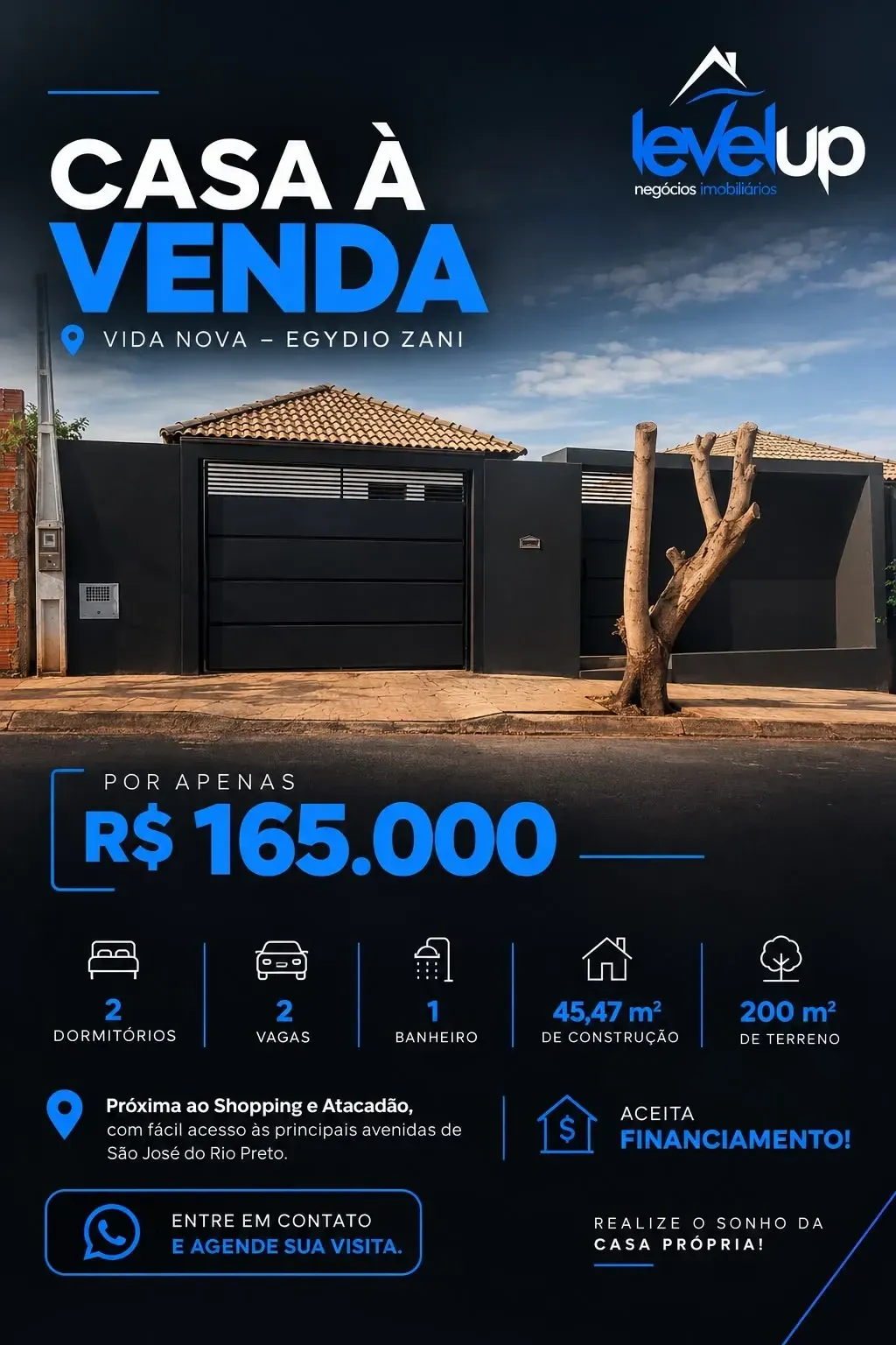 Imagem Casa com 2 Quartos à Venda, 45 m² em Egydio Zani - São José do Rio Preto