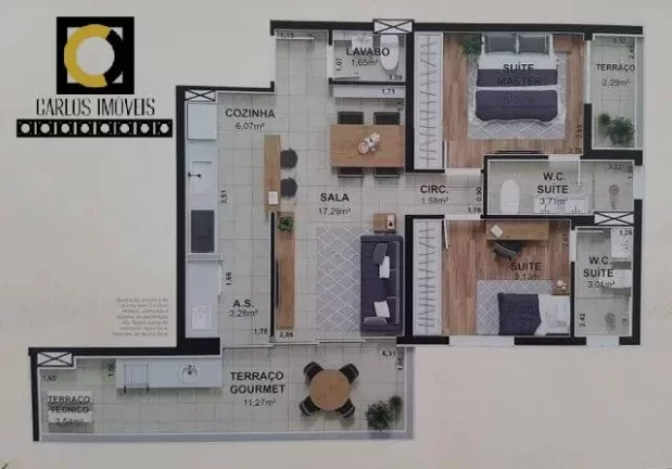 Imagem Apartamento na Pompéia Residencial Oceani em construção entrega em junho 24