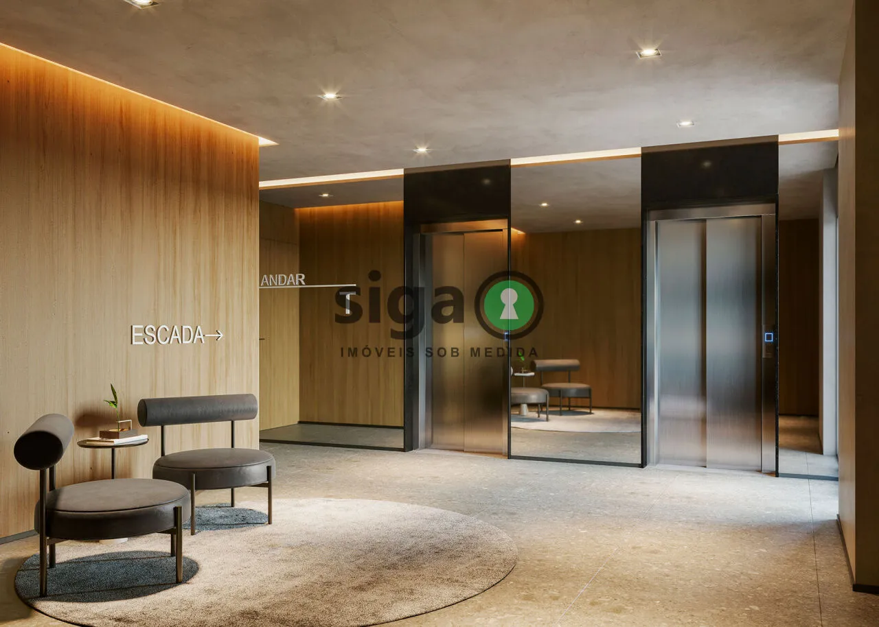 Imagem O apartamento possui 37,46 m² com 2 dormitórios - próximo a duas estações de metrô