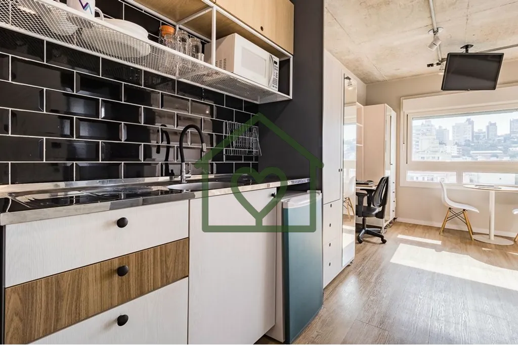 Imagem Apartamento Stúdio , Andar Alto com vista e sol, mobiliado lindamente decorado e equipado, pronto p...