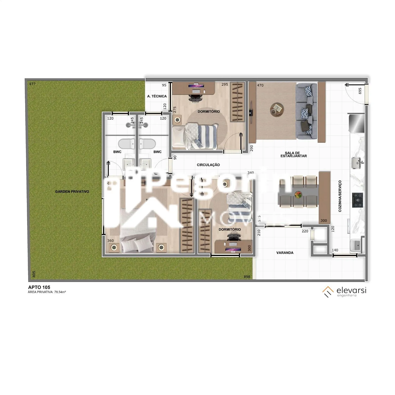 Imagem Apartamento à venda em Pinhais, Centro, com 3 quartos, 73,45m²