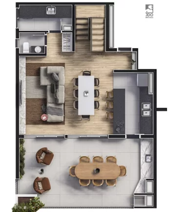 Imagem Cobertura Duplex a Venda no bairro Portão - Curitiba, PR