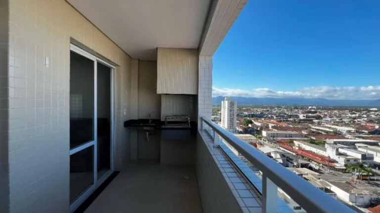 Imagem Apartamento 1 suíte, sala com sacada gourmet, imóvel à venda no Bairro Tupi/Praia Grande, apartamento com vaga de 1 garagem, Lazer completo c/ quadra poliesportiva. Á venda Imobiliaria Consulte Imoveis.