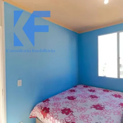 Imagem Apartamento confortável com 51m² no 4° andar, sendo 2 dormitórios, sala, cozinha, banheiro social, área de serviços, vaga de garagem coberta.