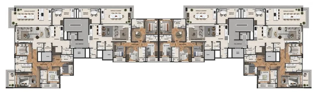 Imagem Canta, o melhor lugar é aqui. Apartamentos de 148m² e 191m², torre única, 3 ou 4 suítes (opçã...