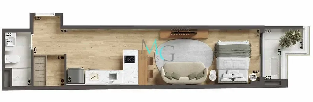 Imagem Studio à venda 1 Quarto 39.49M² Ipanema Rio de Janeiro - RJ | Be in Rio Barão da Torre