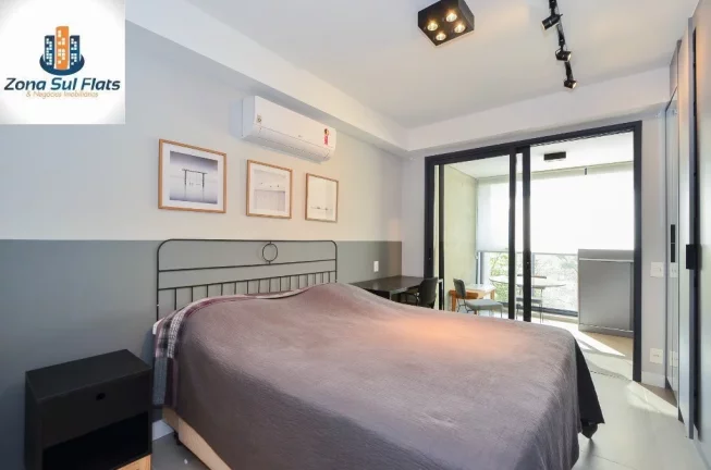 Foto do imóvel Apartamento Mobiliado à Venda Em Moema Com 1 Suíte e Varanda - Studio em AVENIDA IRAÍ