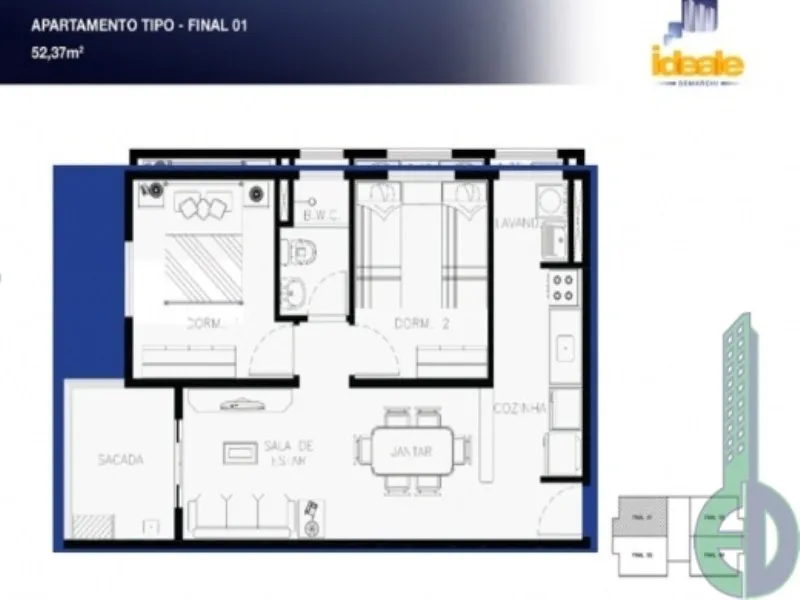 Imagem Edifício Ideale Demarchi São Bernardo do Campo, Apartamento 2 quartos, apartamento em Demarchi São Bernardo do Campo SP