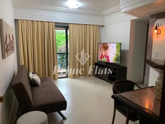 Foto do imóvel Flat disponível para locação no Golden Tower Residence, com 42m², 1 dormitório e 1 vaga em Avenida Cidade Jardim