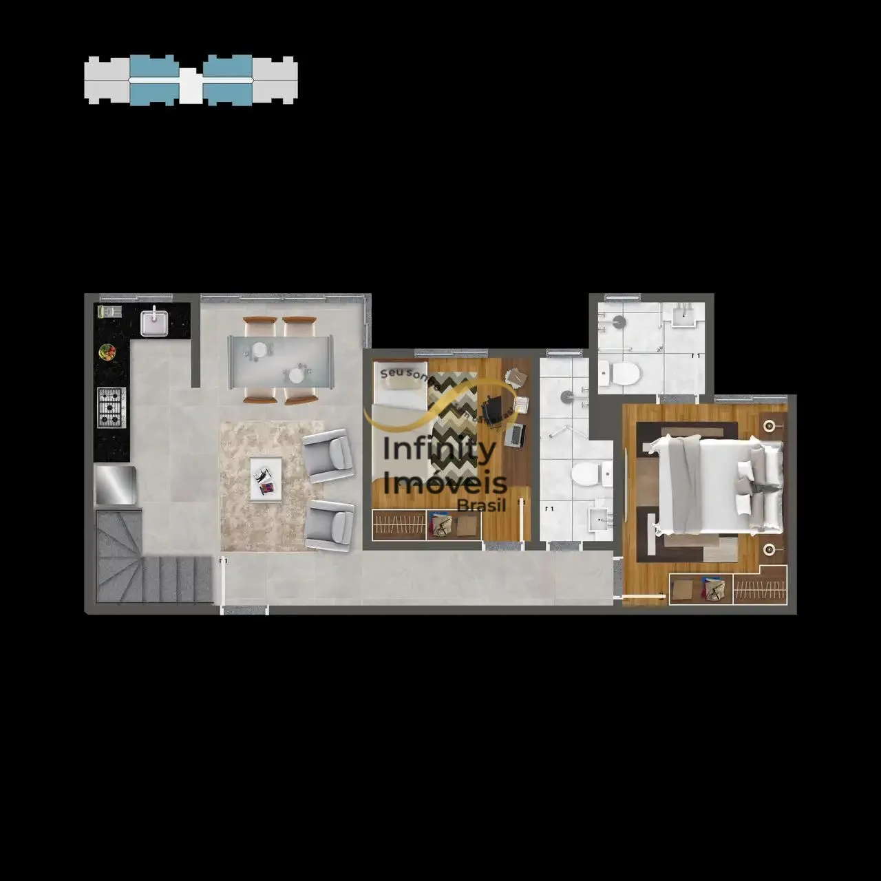 Imagem Station Tower Residence - Apartamento à venda no bairro Fernão Dias - Belo Horizonte/MG