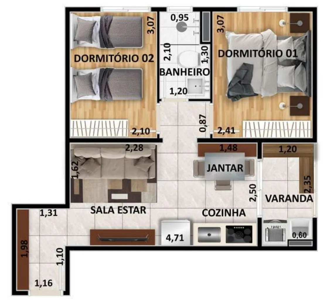 Imagem APARTAMENTO RESIDENCIAL em São Paulo - SP, Vila Parque Jabaquara