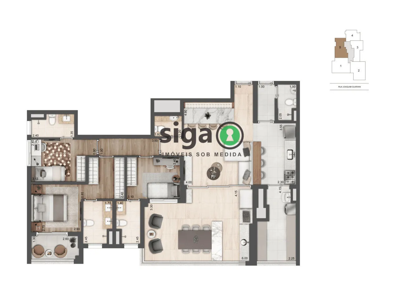 Imagem Apartamento á venda 138m² com 2 vagas localizado no Brooklin/SP